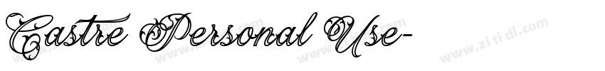Castre Personal Use字体转换